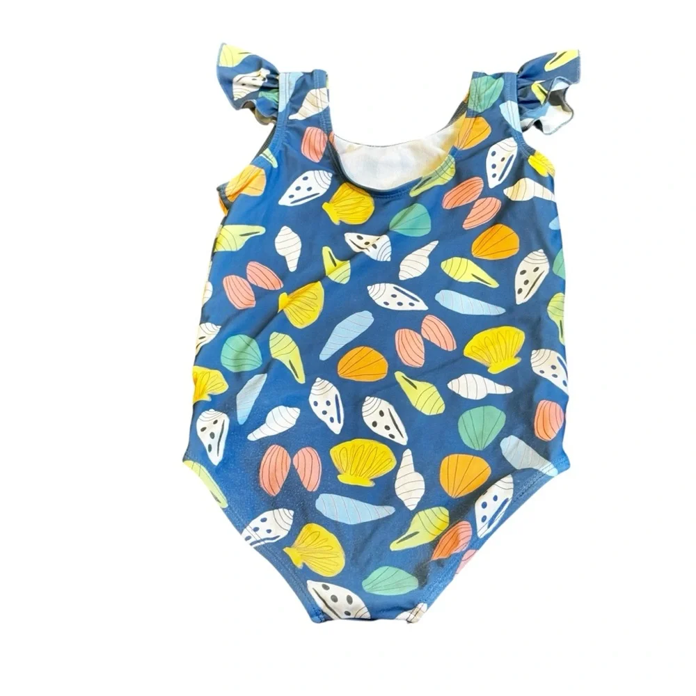 Pearl Street Swim Seashell Kids Swim One Piece 5/6 - Picture 6 of 9